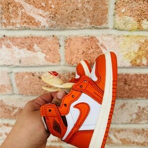 Kids Orange and White Baby Walker Shoes